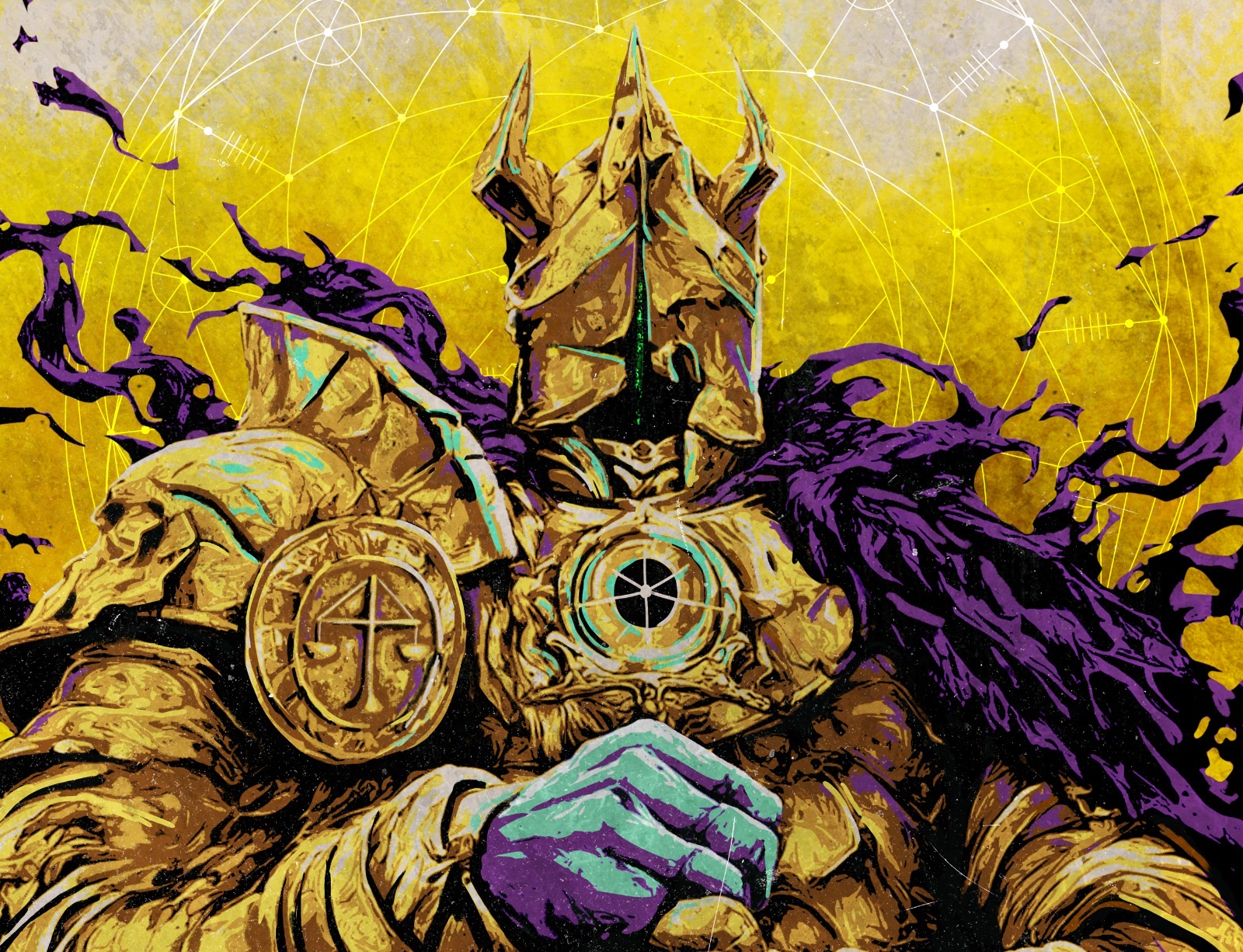 Sentinel character artwork for Deathmancer.